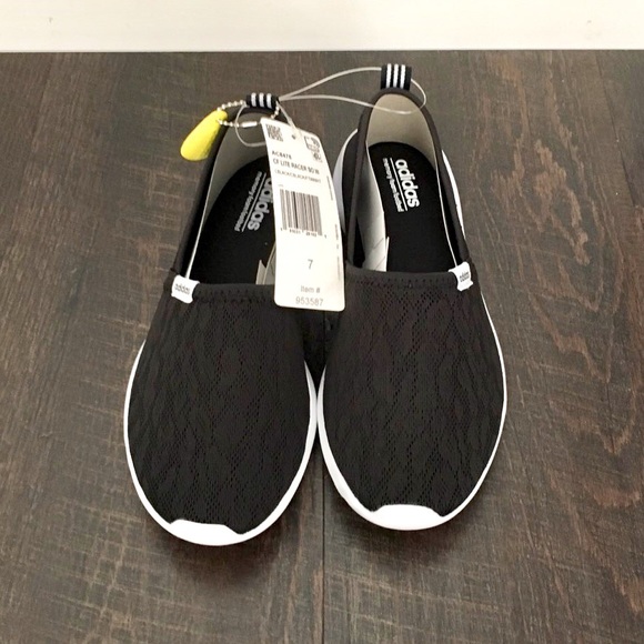 Adidas Cloudfoam Lite Racer Black Sneakers 7.5 - Picture 4 of 5